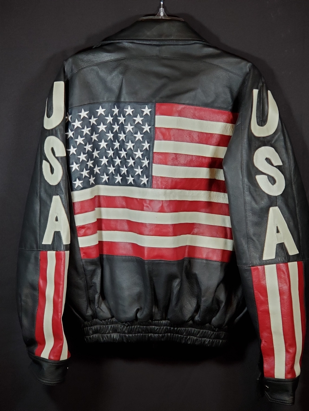 American Flag Leather Jacket